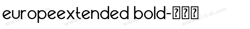europeextended bold字体转换